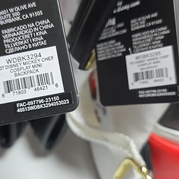 Loungefly Disney Mickey & Minnie Chef Cosplay Mini Backpacks NWT - Picture 7 of 7